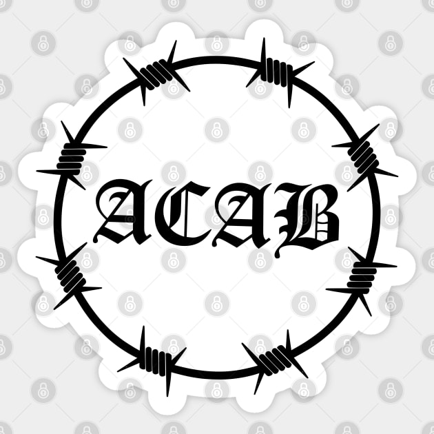 ACAB Barbed wire Sticker by Smurnov